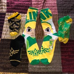 Reversible Legend of Zelda Socks with ankle socks